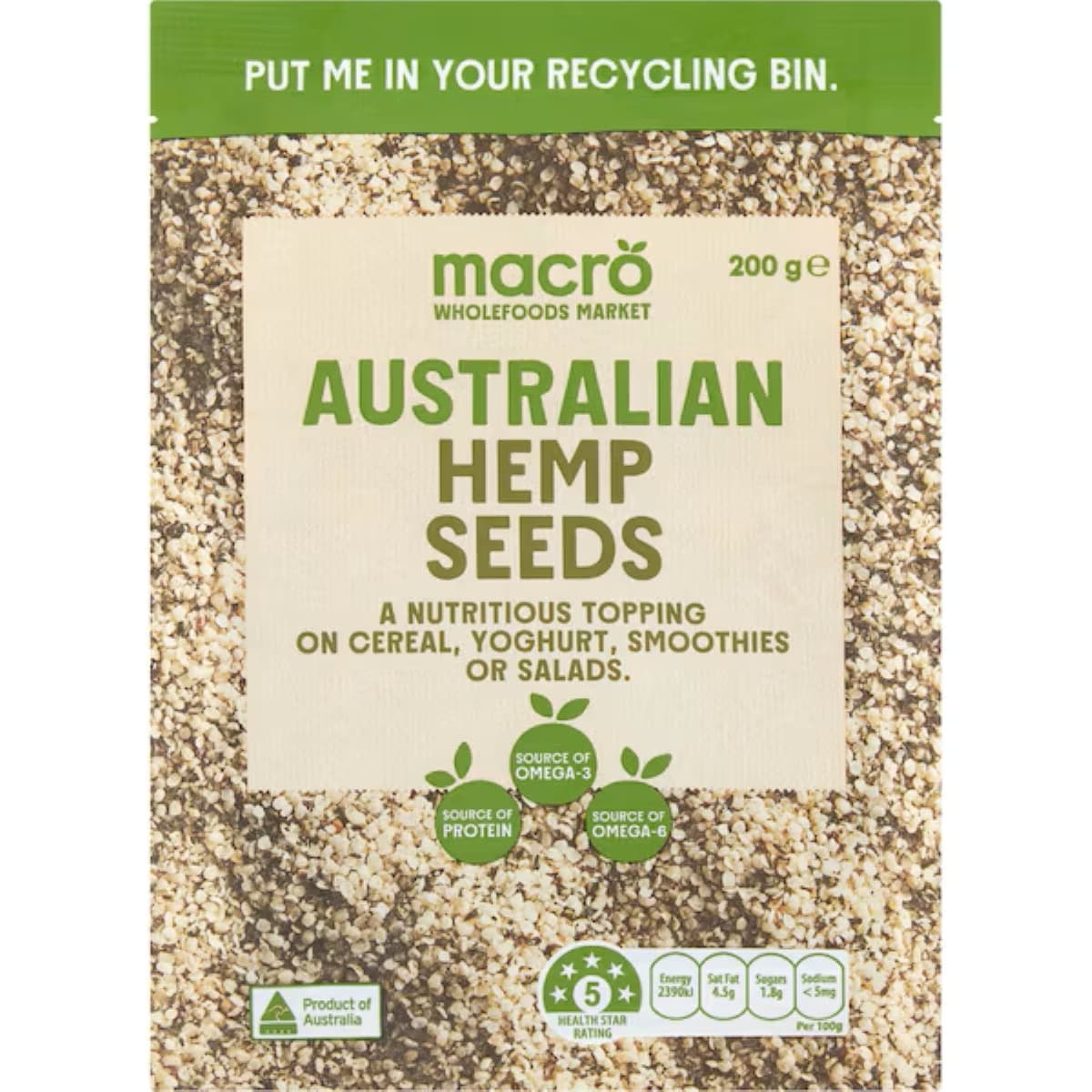 Macro Australian Hemp Seeds 200g