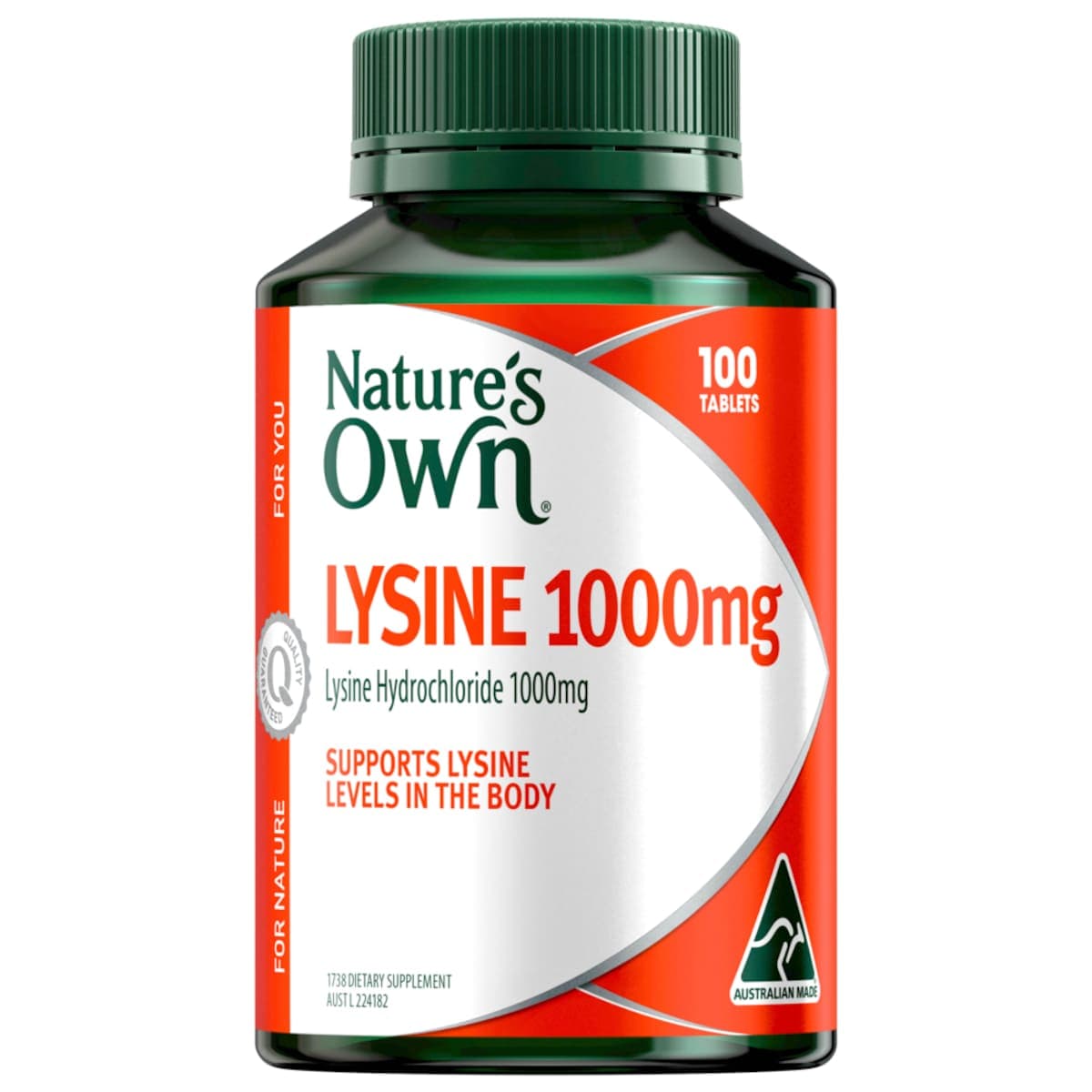 Nature's Own Lysine 1000mg 100 Tablets