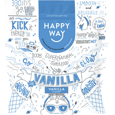 Happy Way Whey Protein Powder Vanilla 2kg