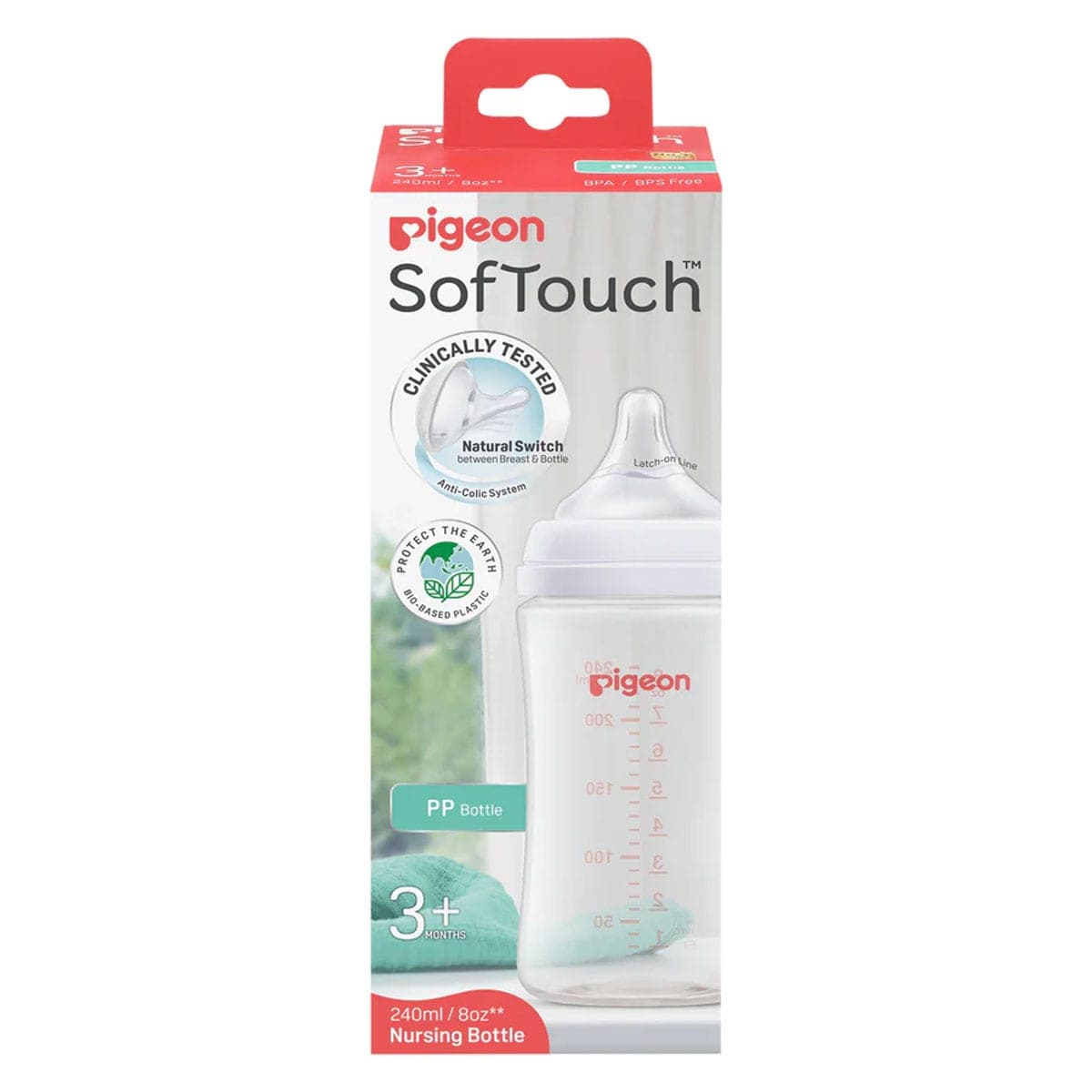 Pigeon SofTouch PP Baby Bottle 3+ Months 240ml