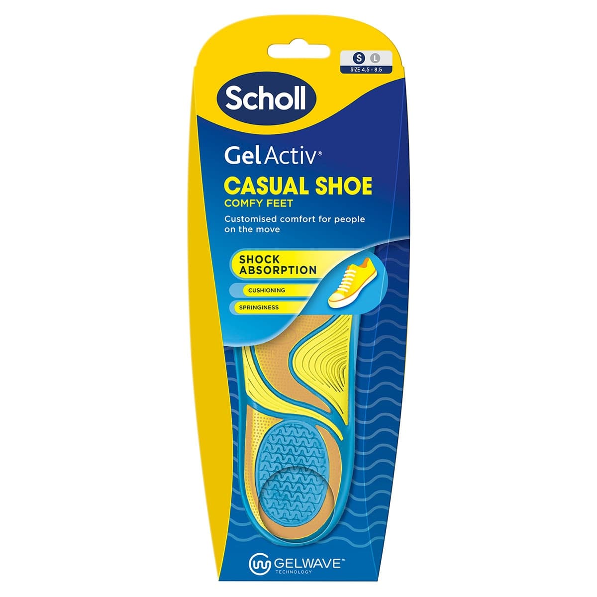 Scholl Gel Activ Casual Insoles Small 1 Pair