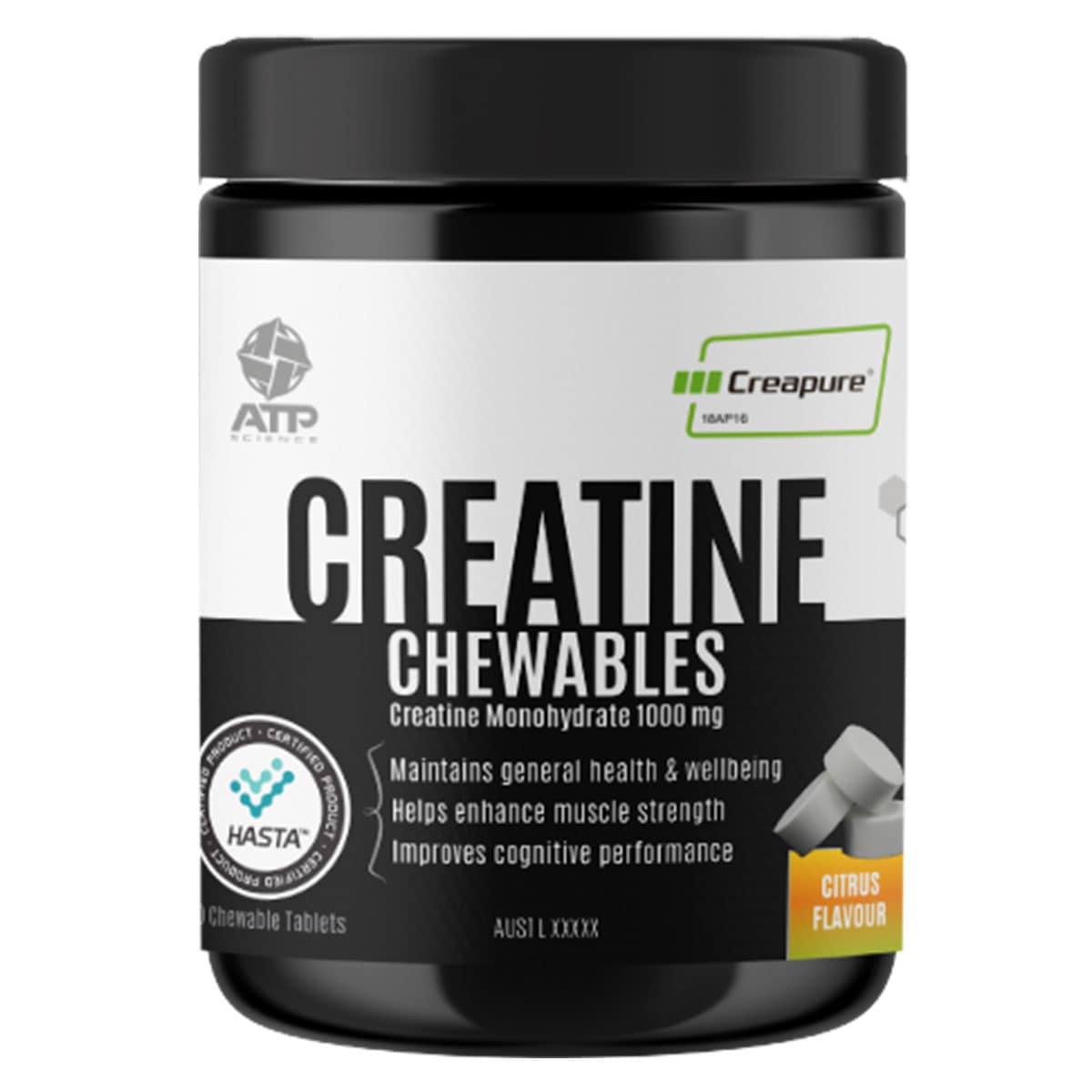 ATP Science Creapure Creatine Monohydrate Chewables 90 Tablets