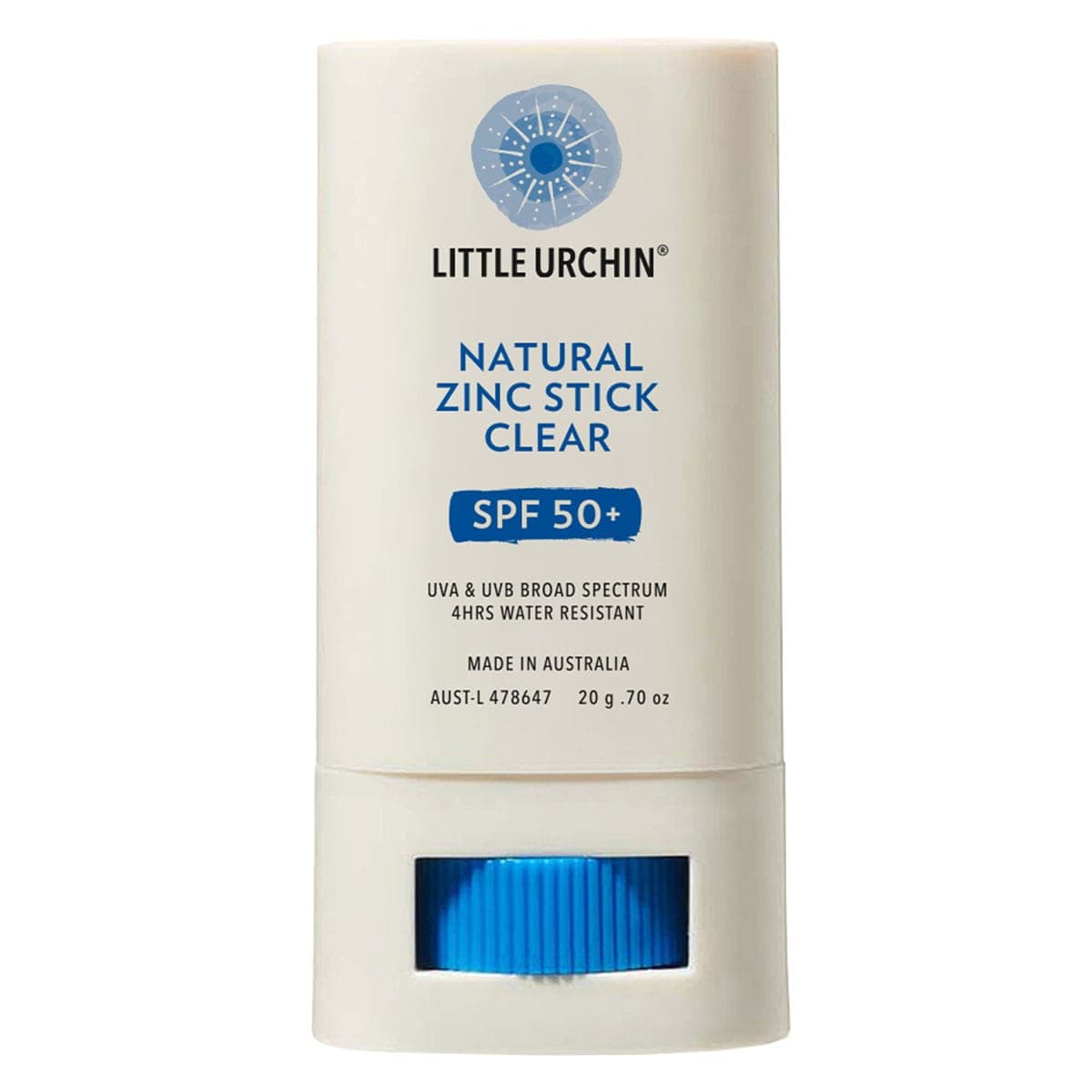 Little Urchin Natural Zinc Stick Clear SPF50+ 20g