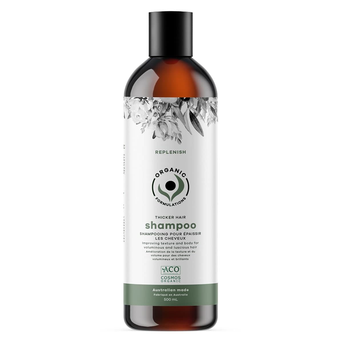 Organic Formulations Thicker Hair Shampoo Replenish 500ml