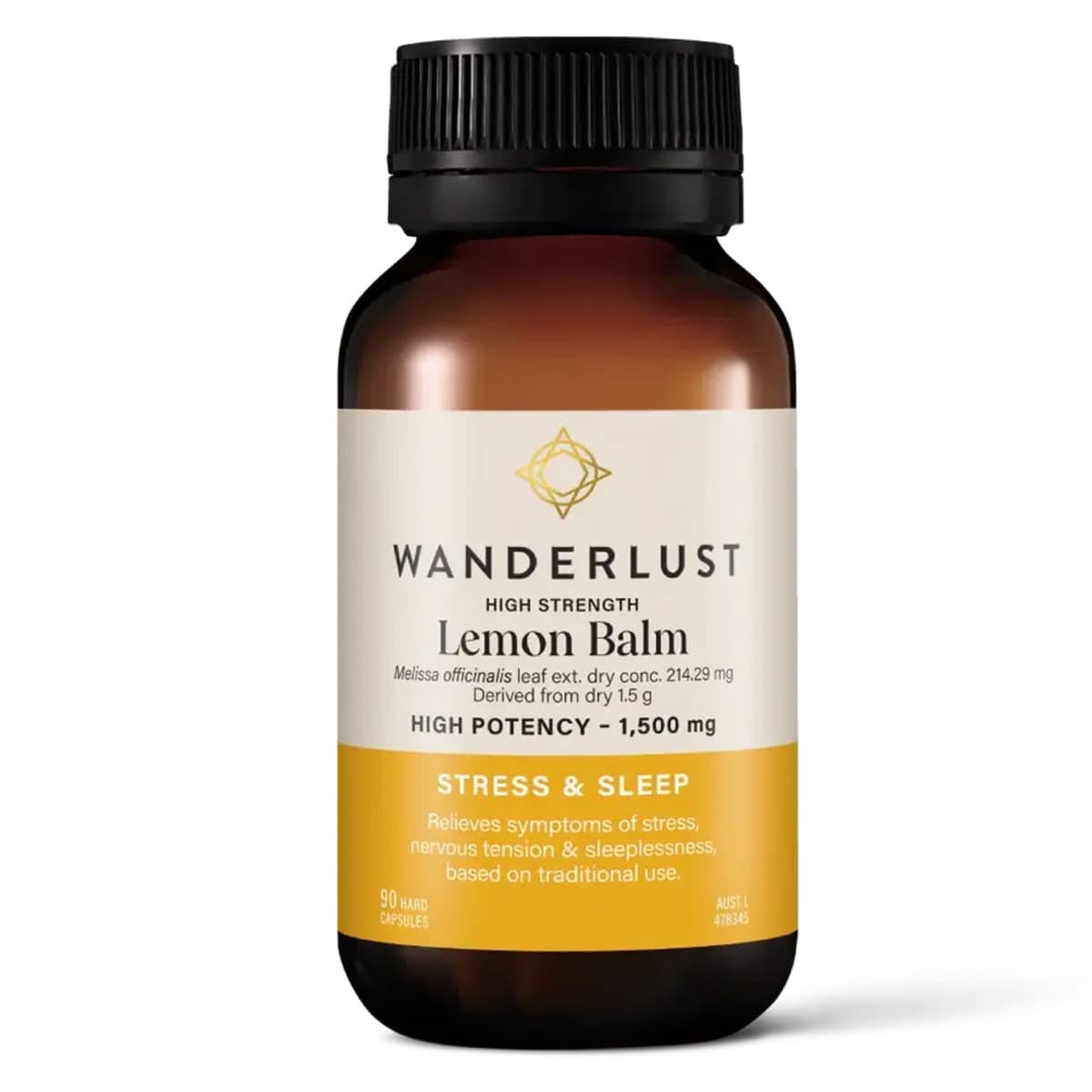 Wanderlust High Strength Lemon Balm 90 Capsules