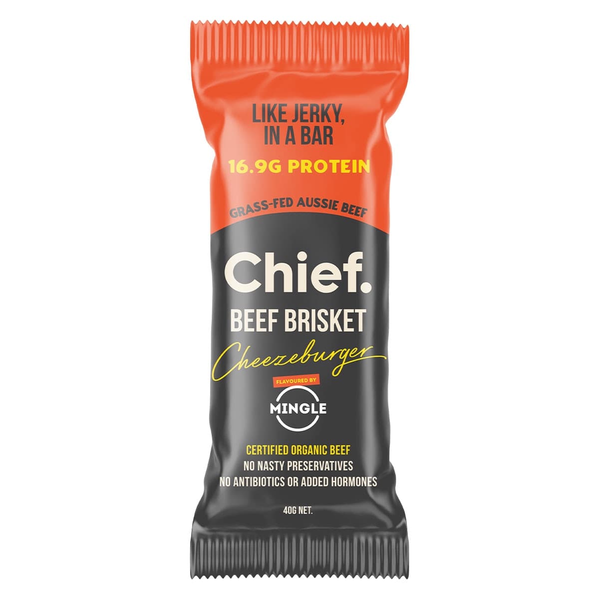 Chief Nutrition Beef Brisket Cheeseburger Bar 40g