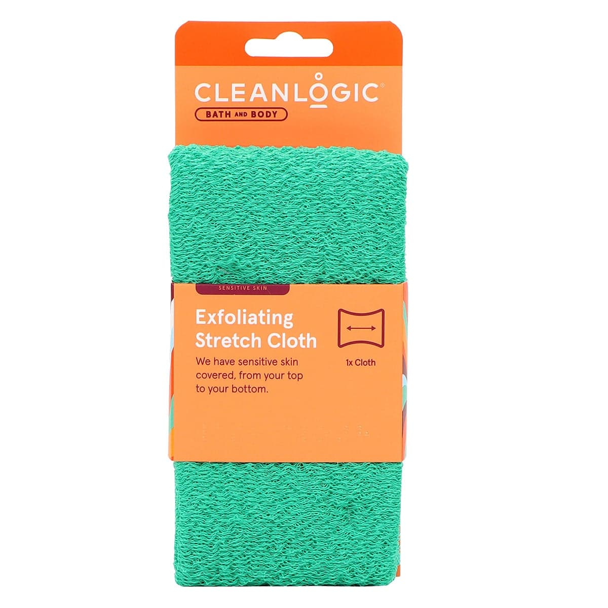 Cleanlogic Exfoliating Stretch Cloth Sensitive Skin 1 Pack Assorted Colours