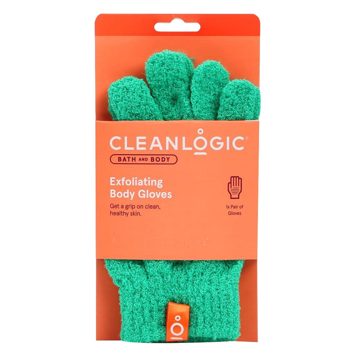 Cleanlogic Exfoliating Body Gloves 1 Pair Assorted Colours