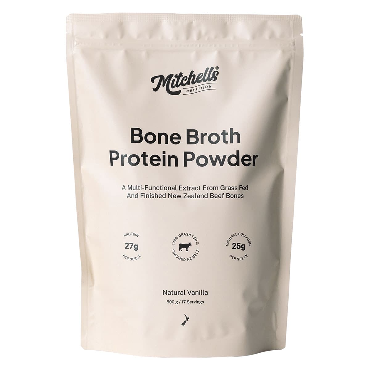 Mitchells Nutrition Bone Broth Protein Powder Vanilla 500g