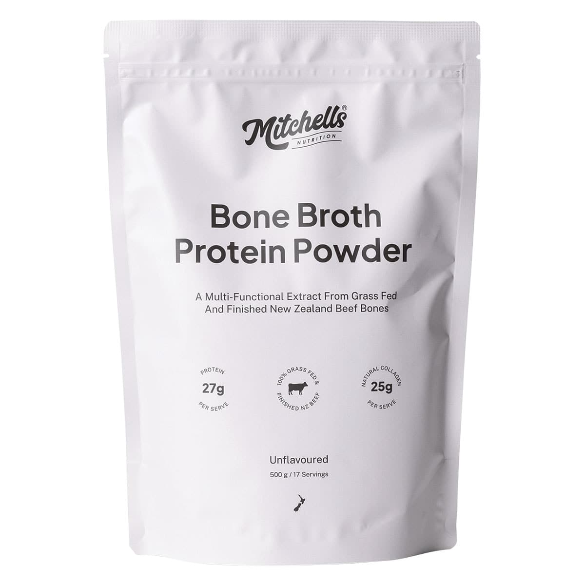 Mitchells Nutrition Bone Broth Protein Powder Unflavoured 500g