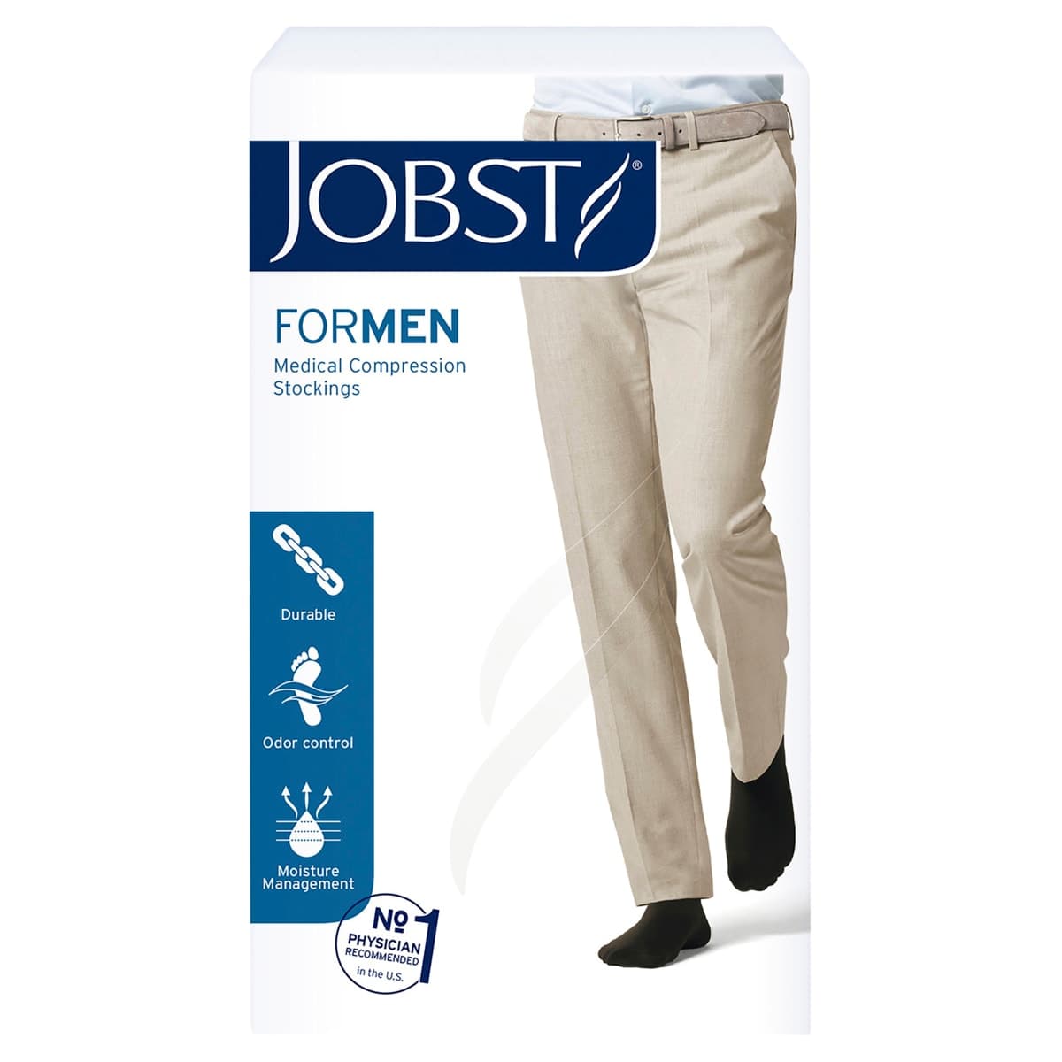 Jobst for Men Casual Compression Socks 15-20 mmHg Black M