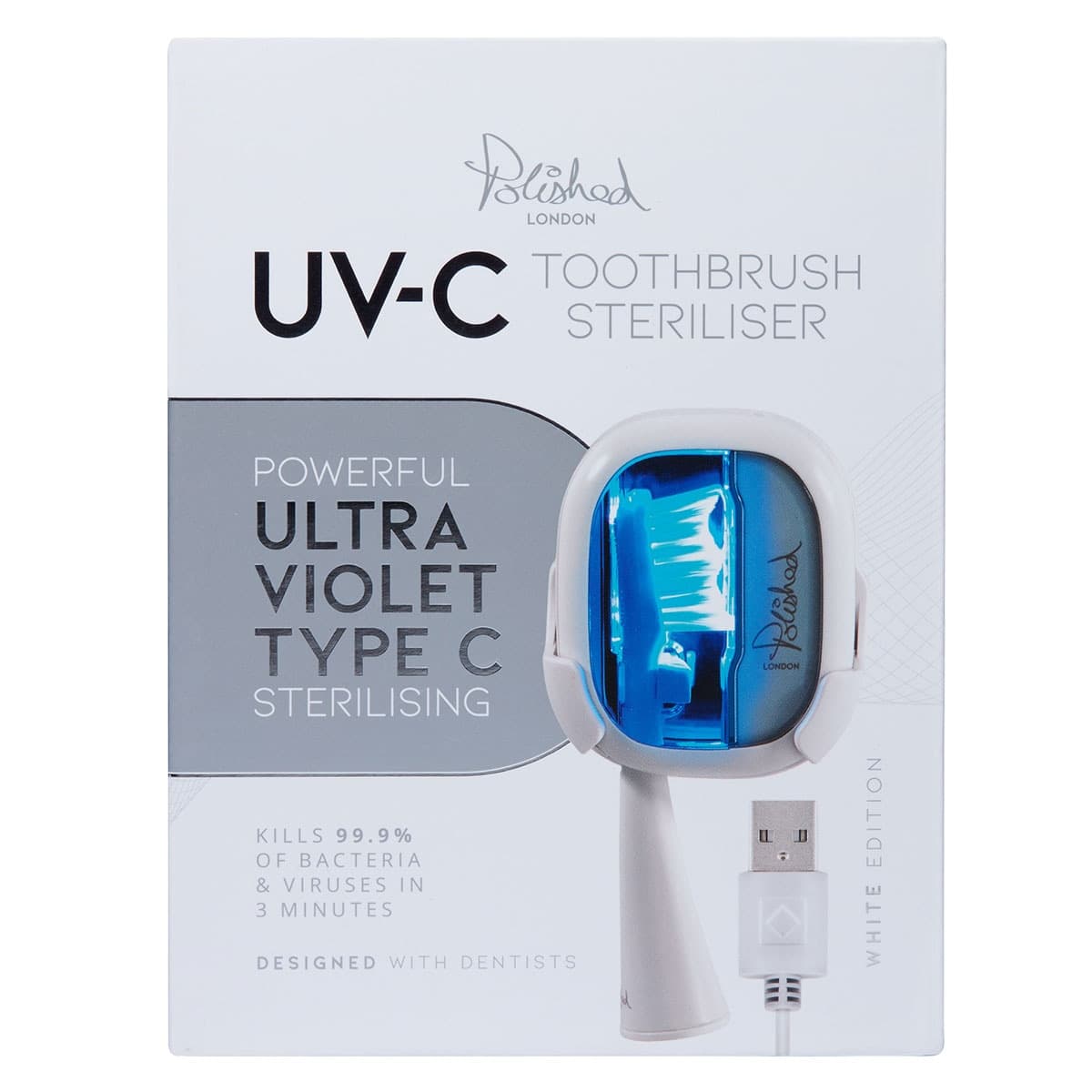 Polished London UVC Toothbrush Steriliser - White