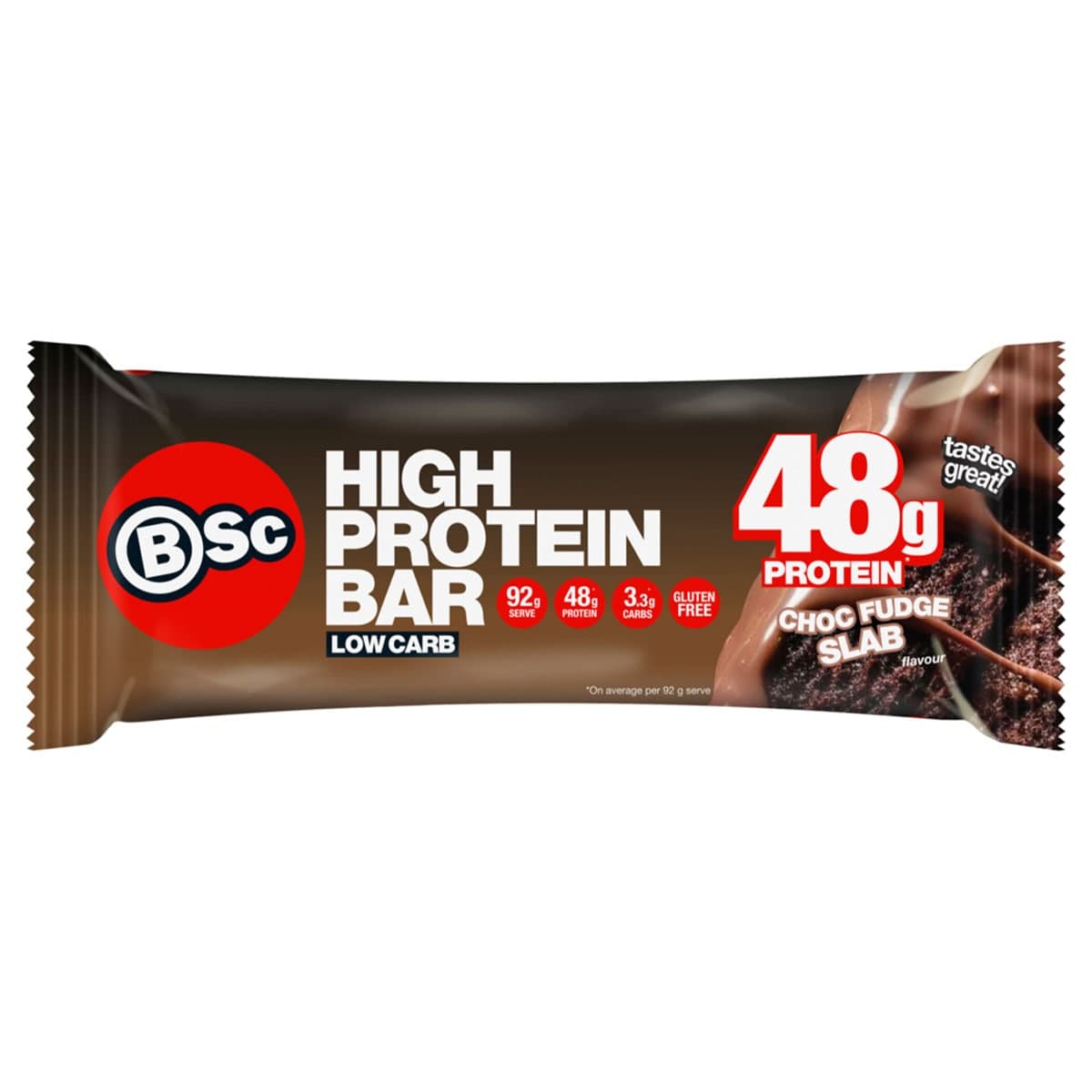 BSc High Protein Low Carb Bar Choc Fudge Box 12 x 92g