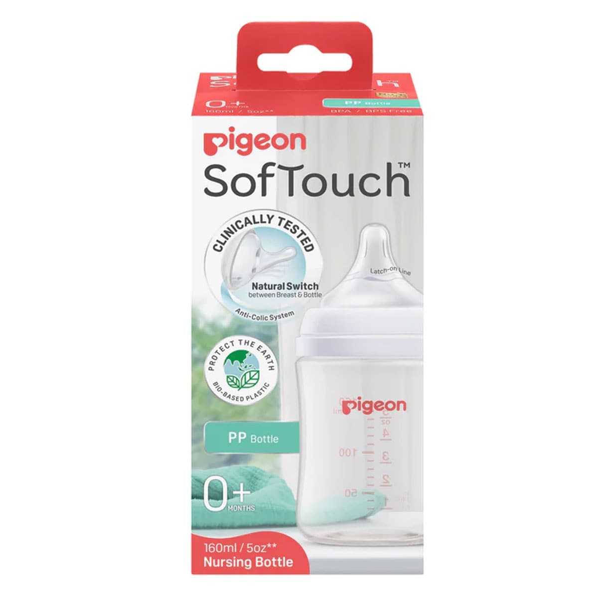 Pigeon SofTouch PP Baby Bottle 0+ Months 160ml