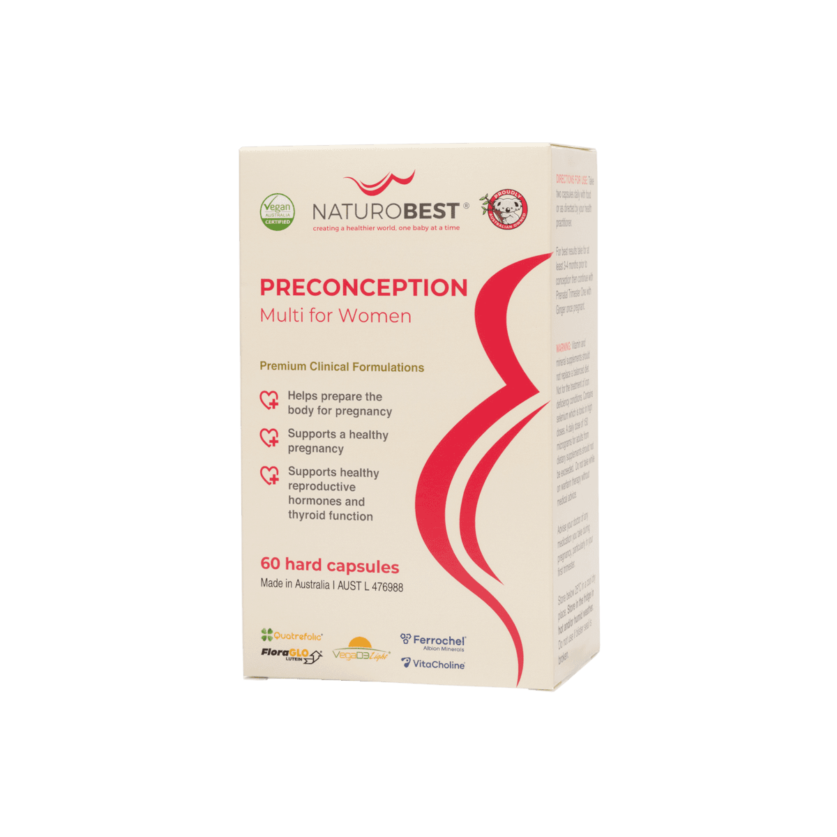 NaturoBest Preconception Multi for Women 60 Capsules
