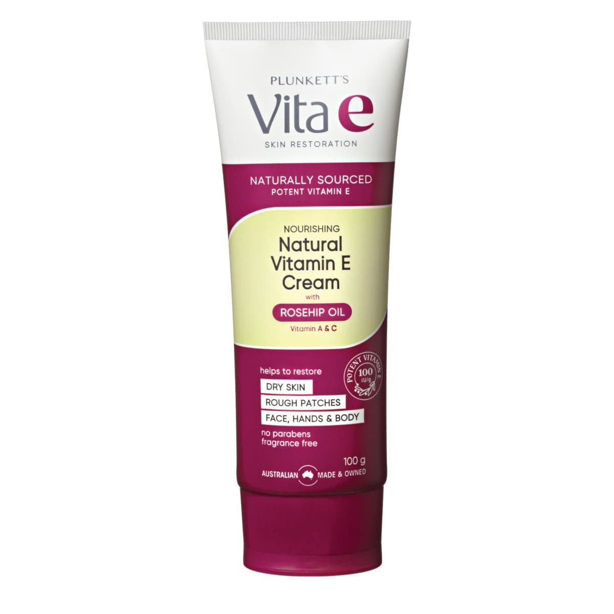 Plunketts VitaE Natural Vitamin E Cream 100g