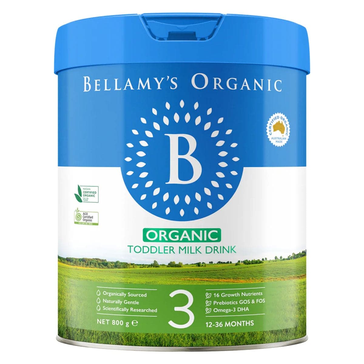 Bellamys Organic Step 3 Toddler Milk Drink Formula 12 Months+ 800g