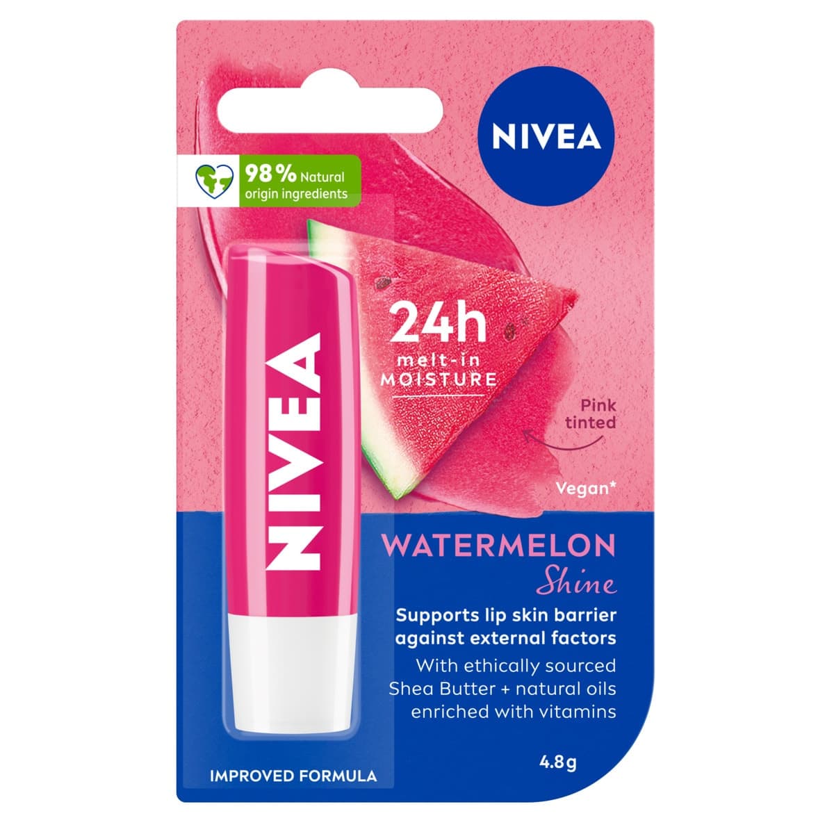 Nivea Watermelon Shine Lip Balm 4.8g