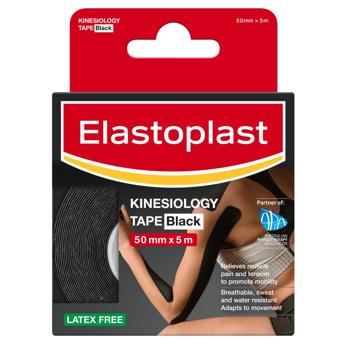 Elastoplast Kinesiology Tape Black 5cm x 5m Roll