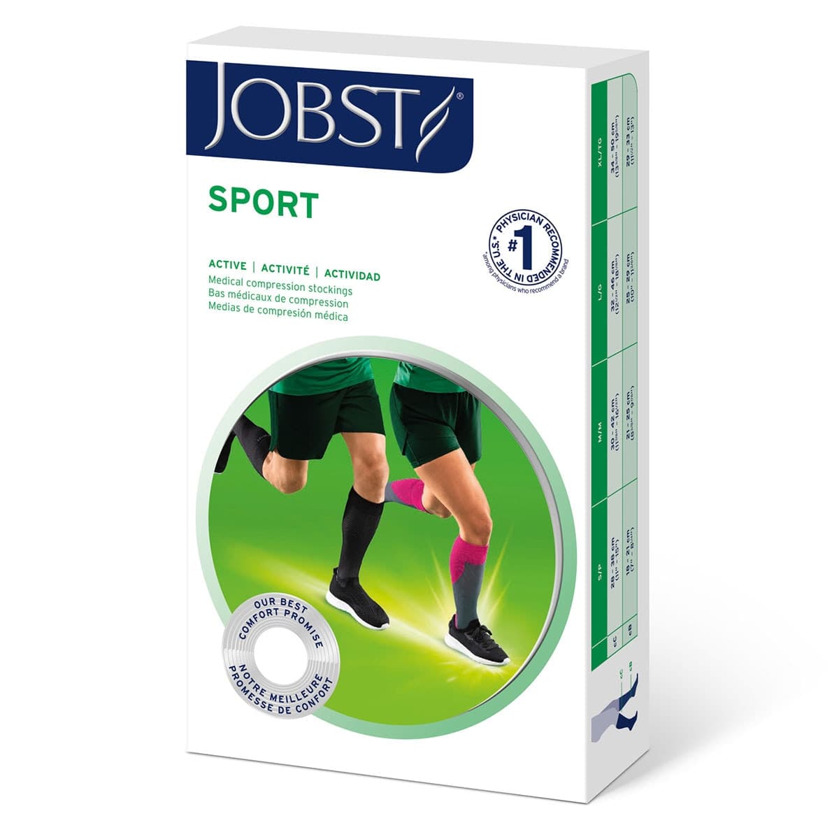 Jobst Sport Compression Socks Unisex 15-20 mmHg Pink M