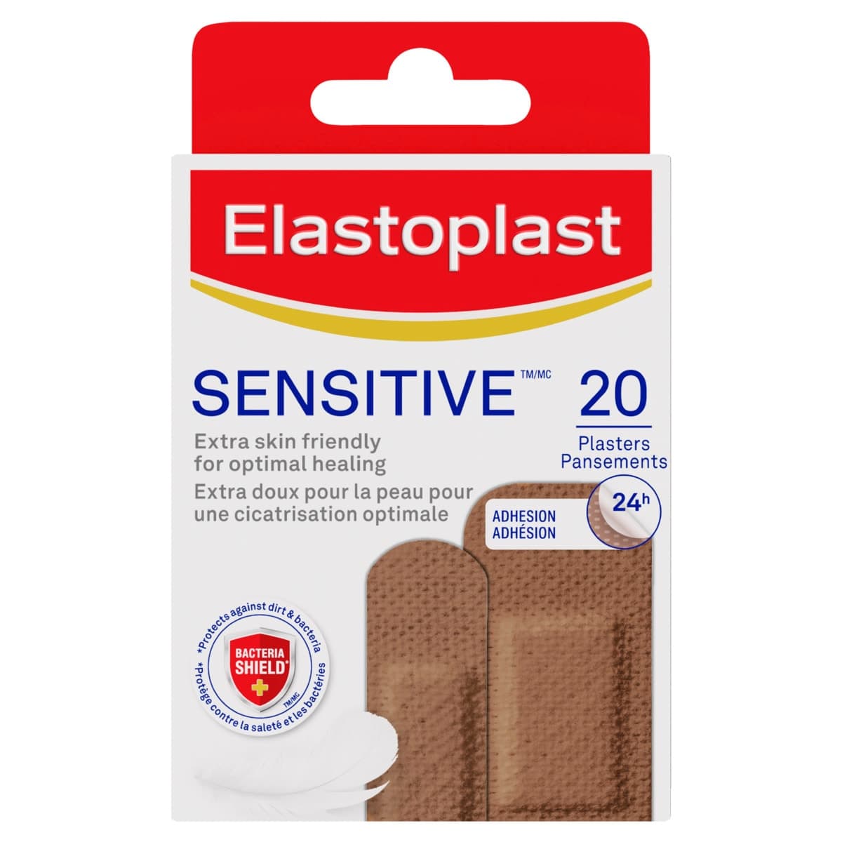 Elastoplast Sensitive Medium Skin Tone Plasters 20 Pack