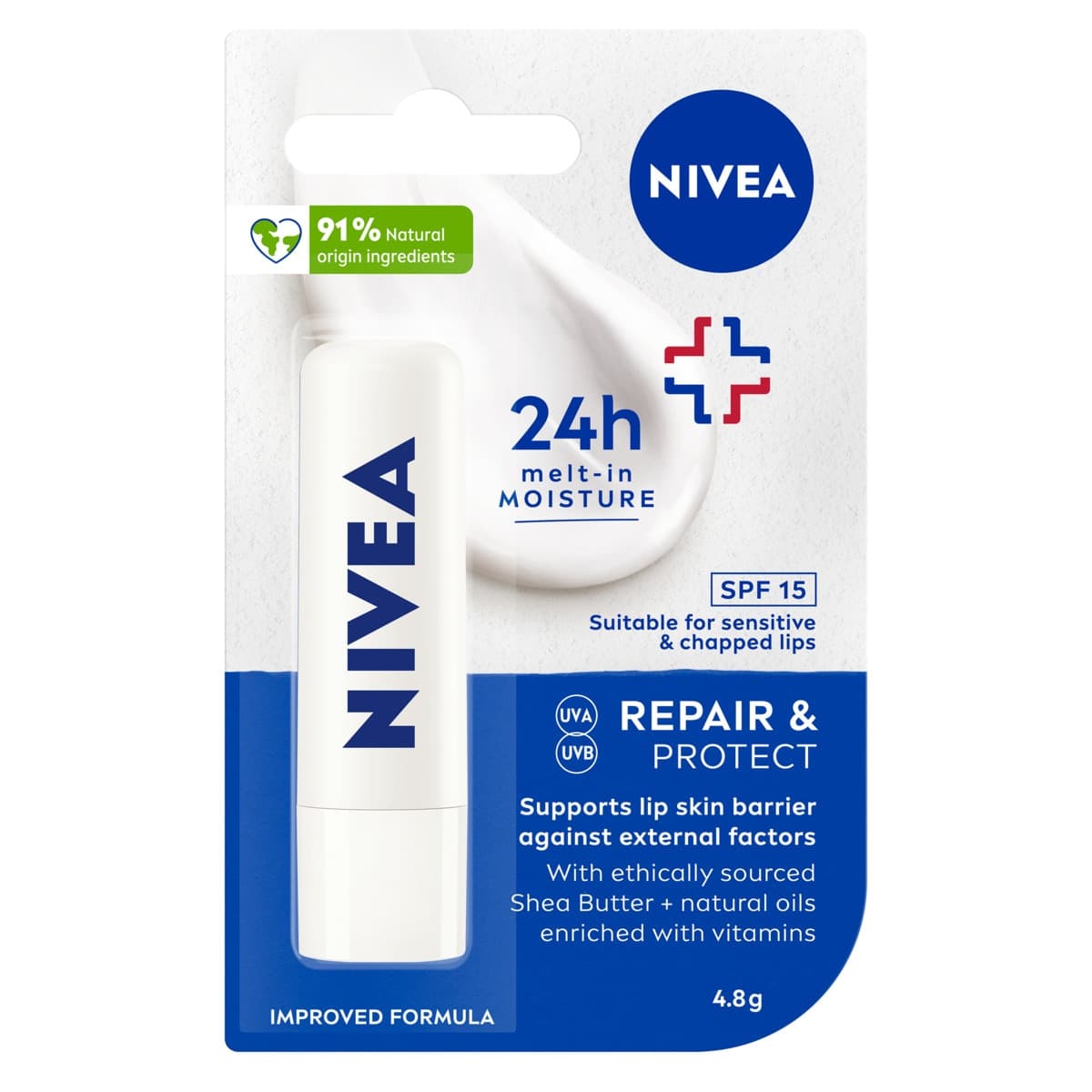 Nivea Repair & Protection Moisturising Lip Balm SPF15 4.8g