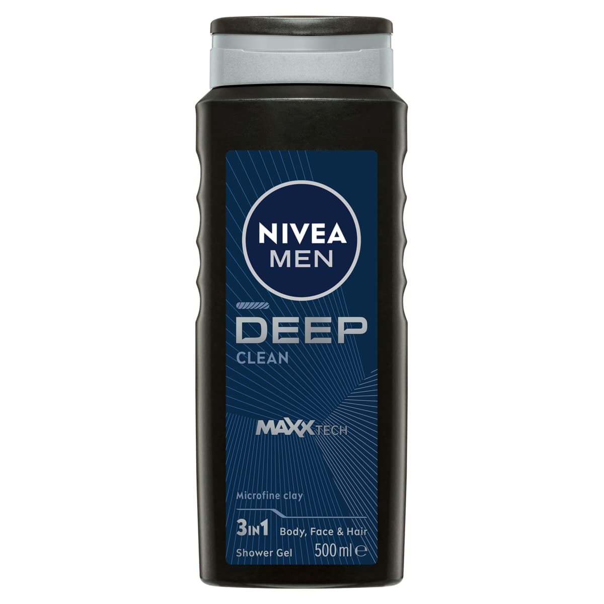 Nivea Men Deep Clean Shower Gel & Body Wash 500ml