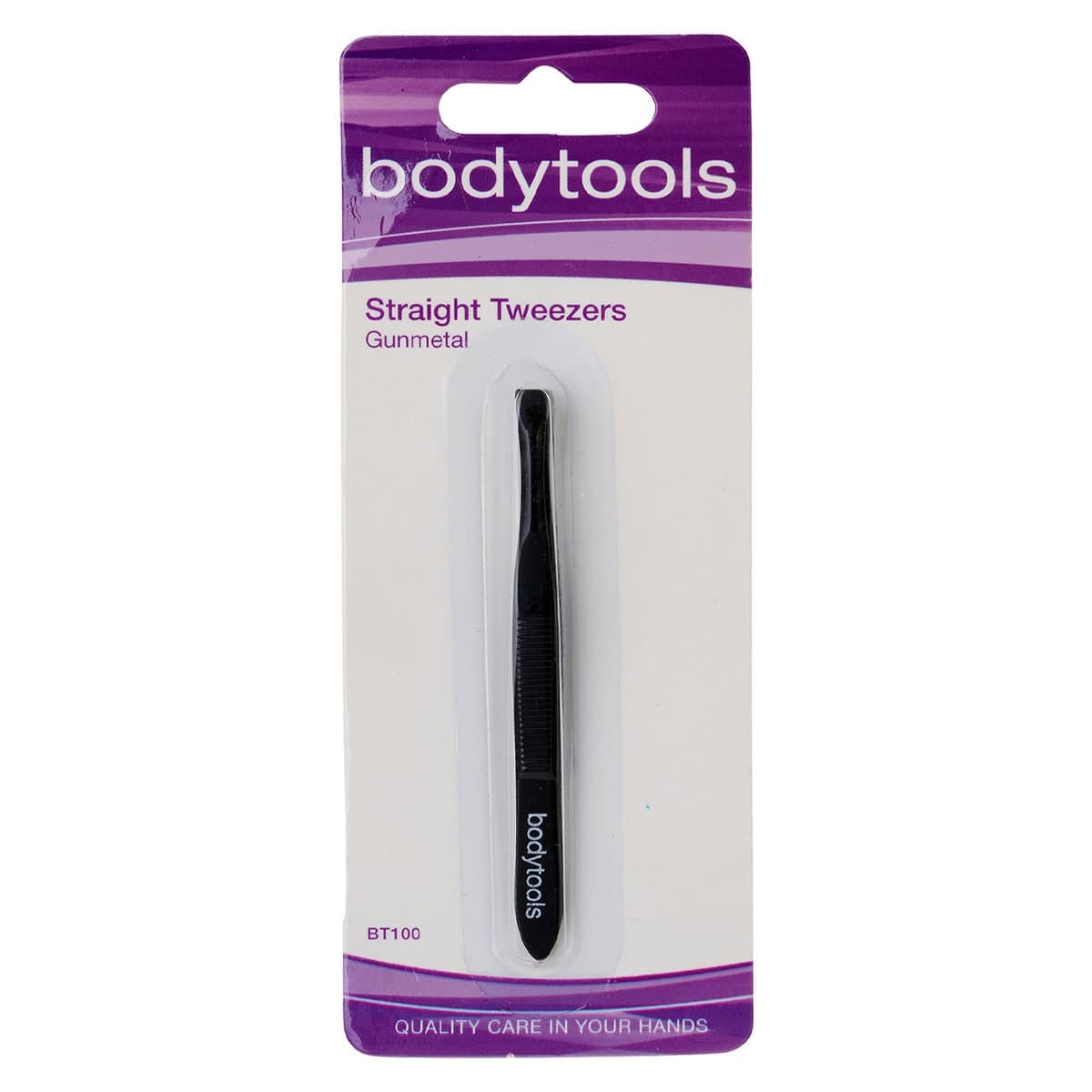 Bodytools Straight Tweezers Gunmental 1 Pack