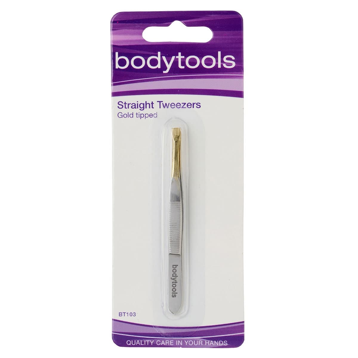 Bodytools Straight Tweezers Gold Tipped 1 Pack