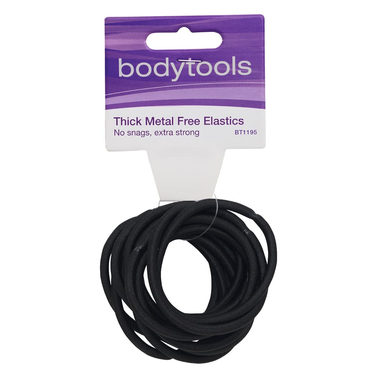 Bodytools Metal Free Thick Hair Elactics Black