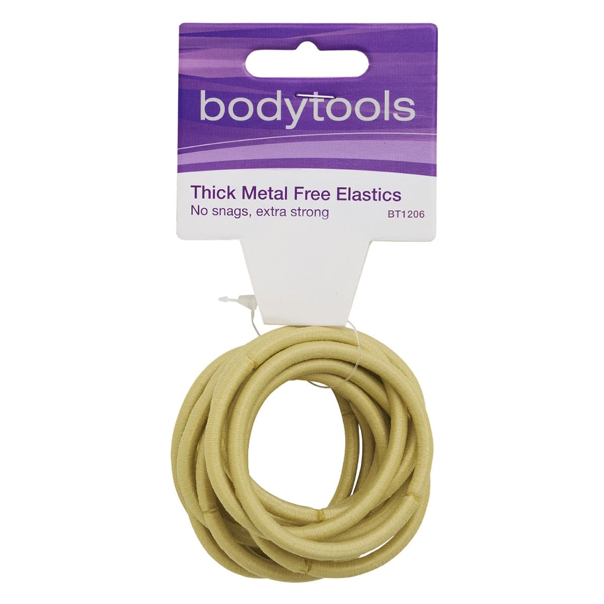 Bodytools Metal Free Thick Hair Elactics Blonde 12 Pack