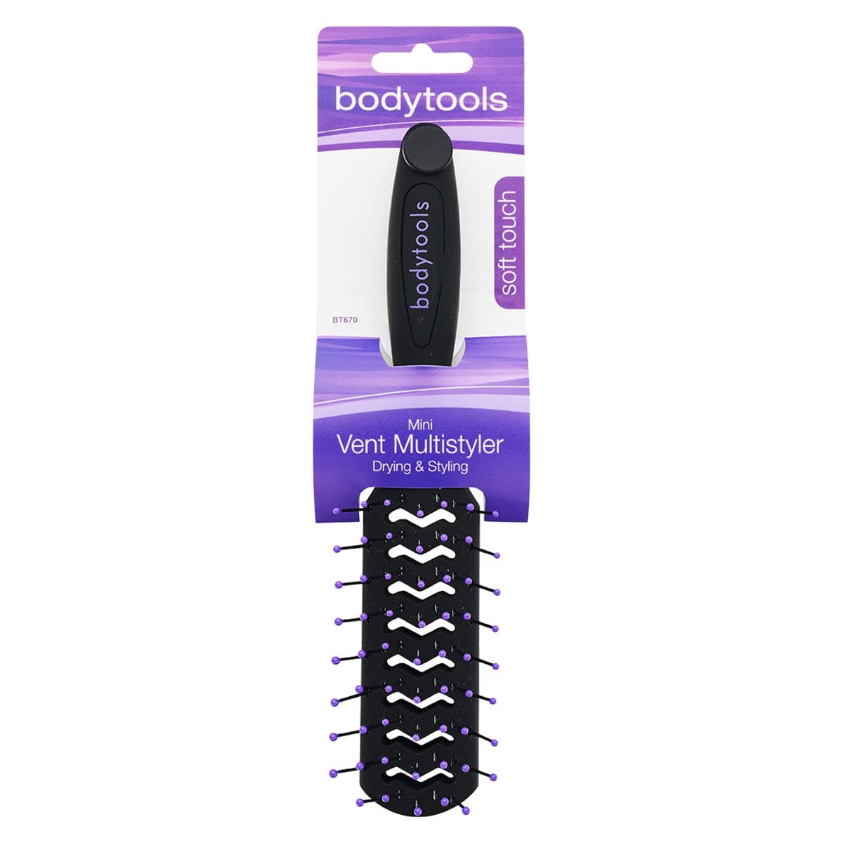 Bodytools Mini Vent Multistyler Hair Brush Black 1 Pack