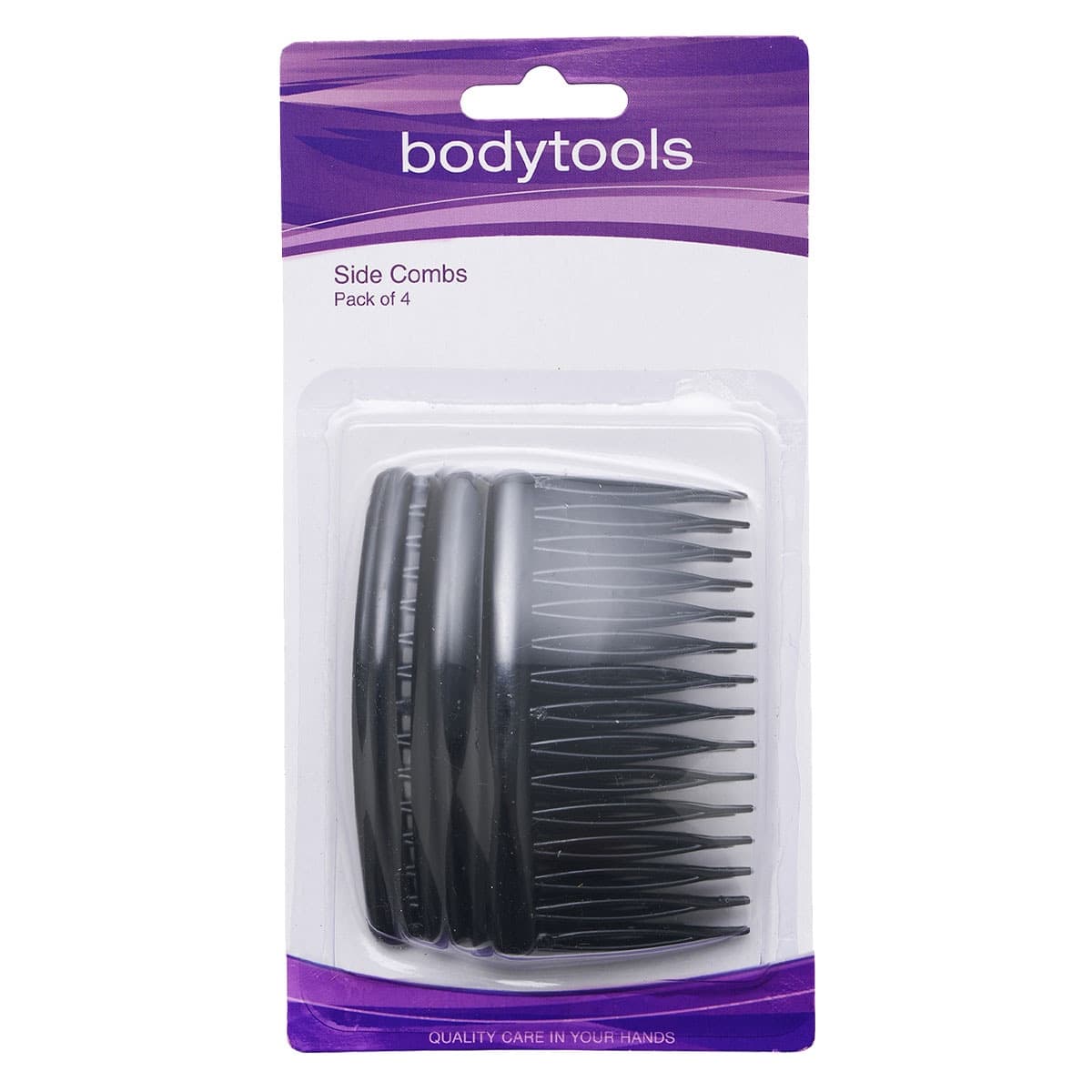 Bodytools Side Combs Black 8cm - 4 Pack