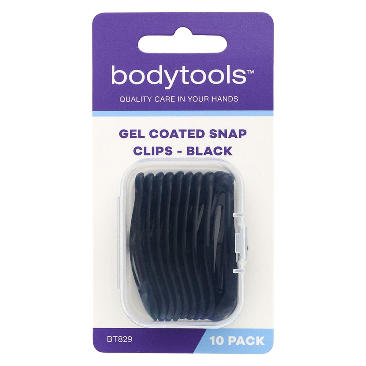 Bodytools Gel Coated Snap Clips Black 10 Pack