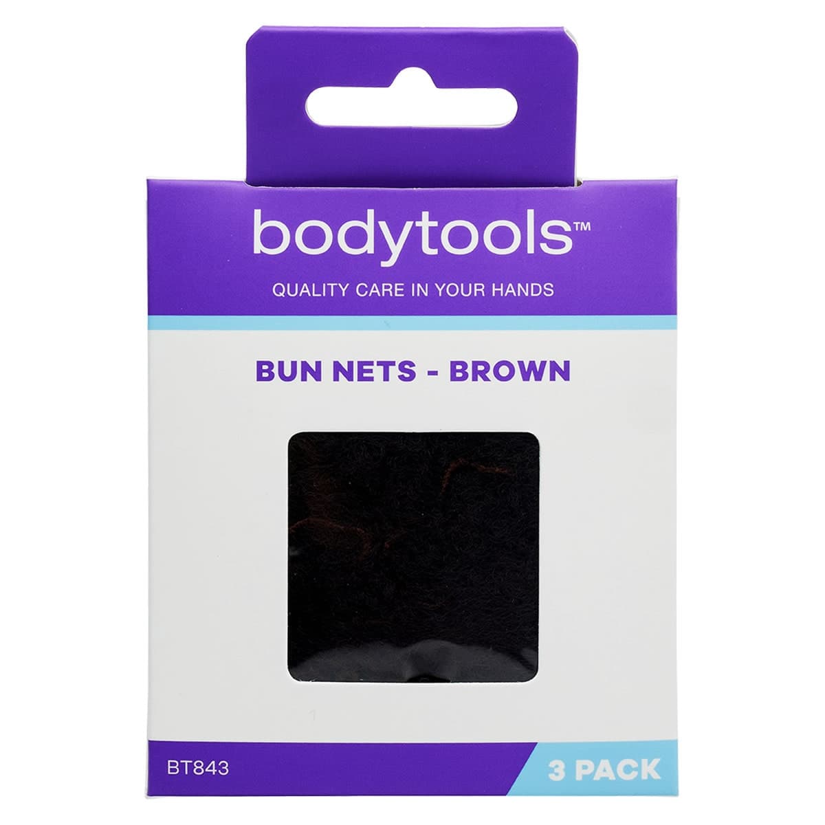 Bodytools Hair Bun Nets Brown 3 Pack