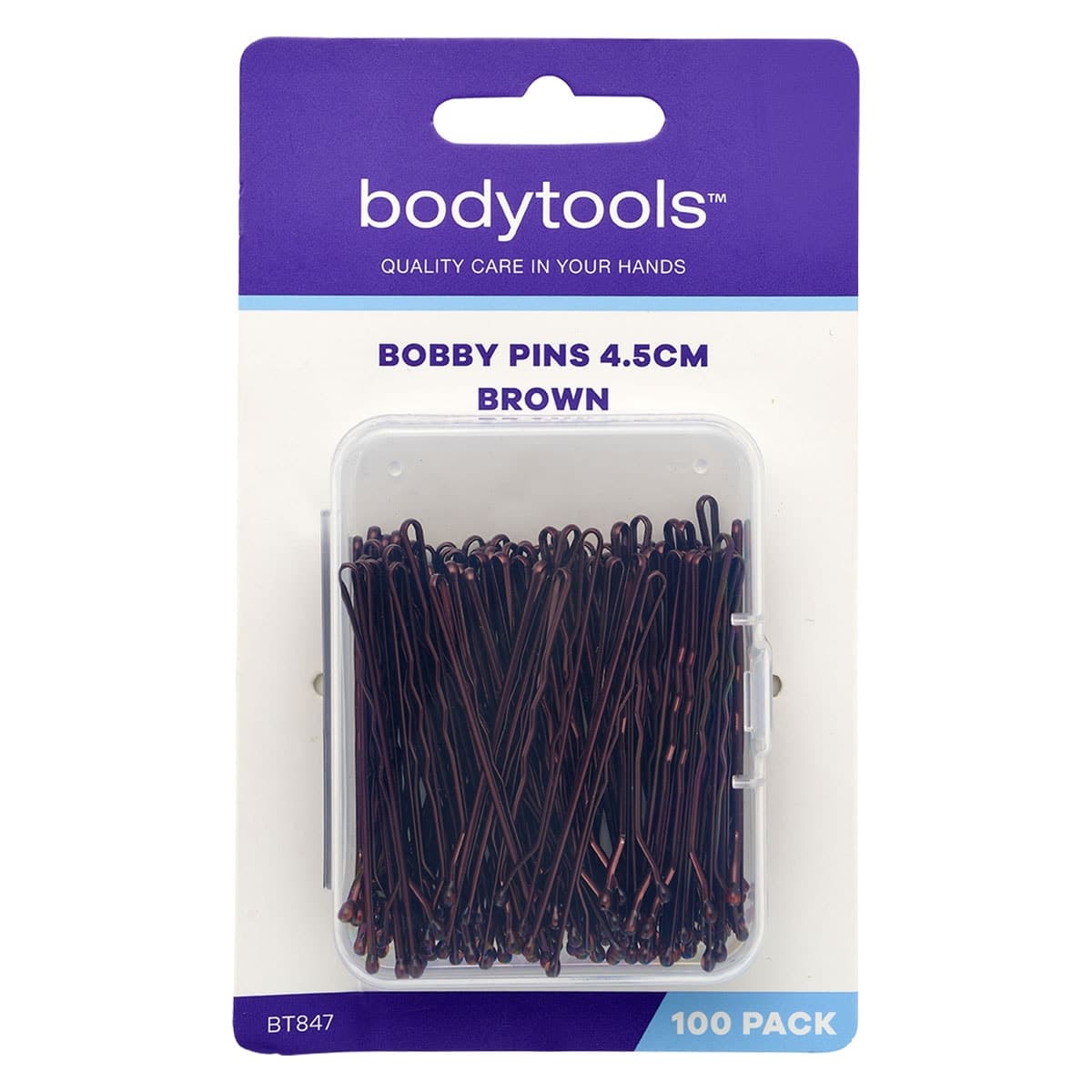 Bodytools Bobby Pins Brown 4.5cm - 100 Pack