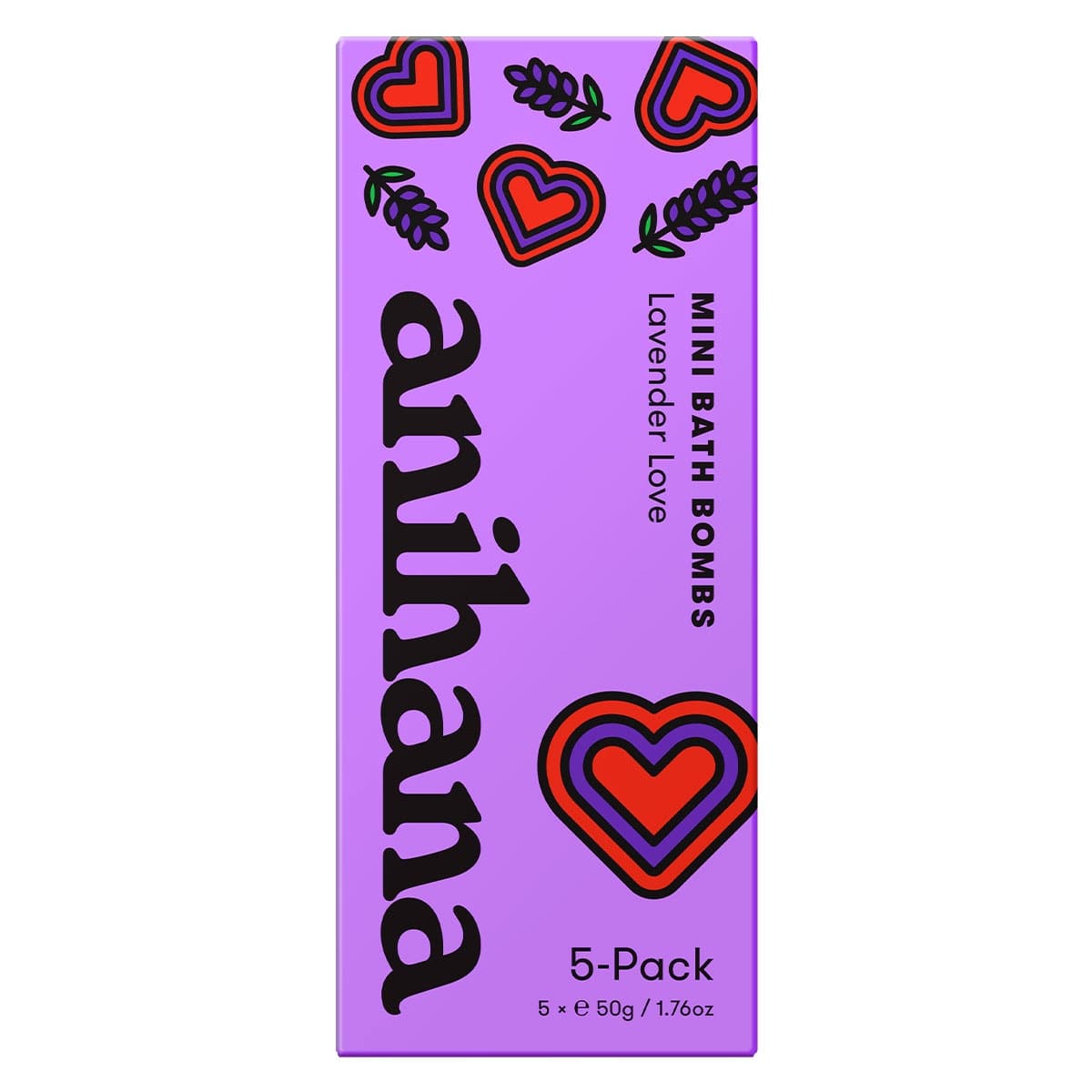 Anihana Mini Bath Bombs Lavender Love 5 Pack
