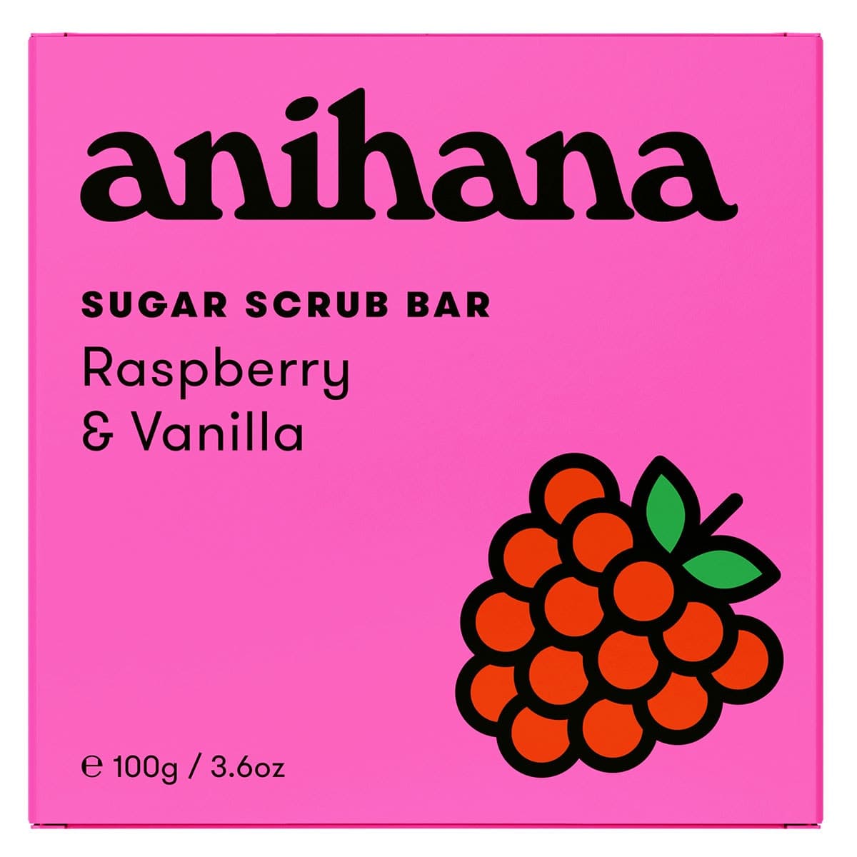 Anihana Sugar Scrub Bar Berry Vanilla 100g