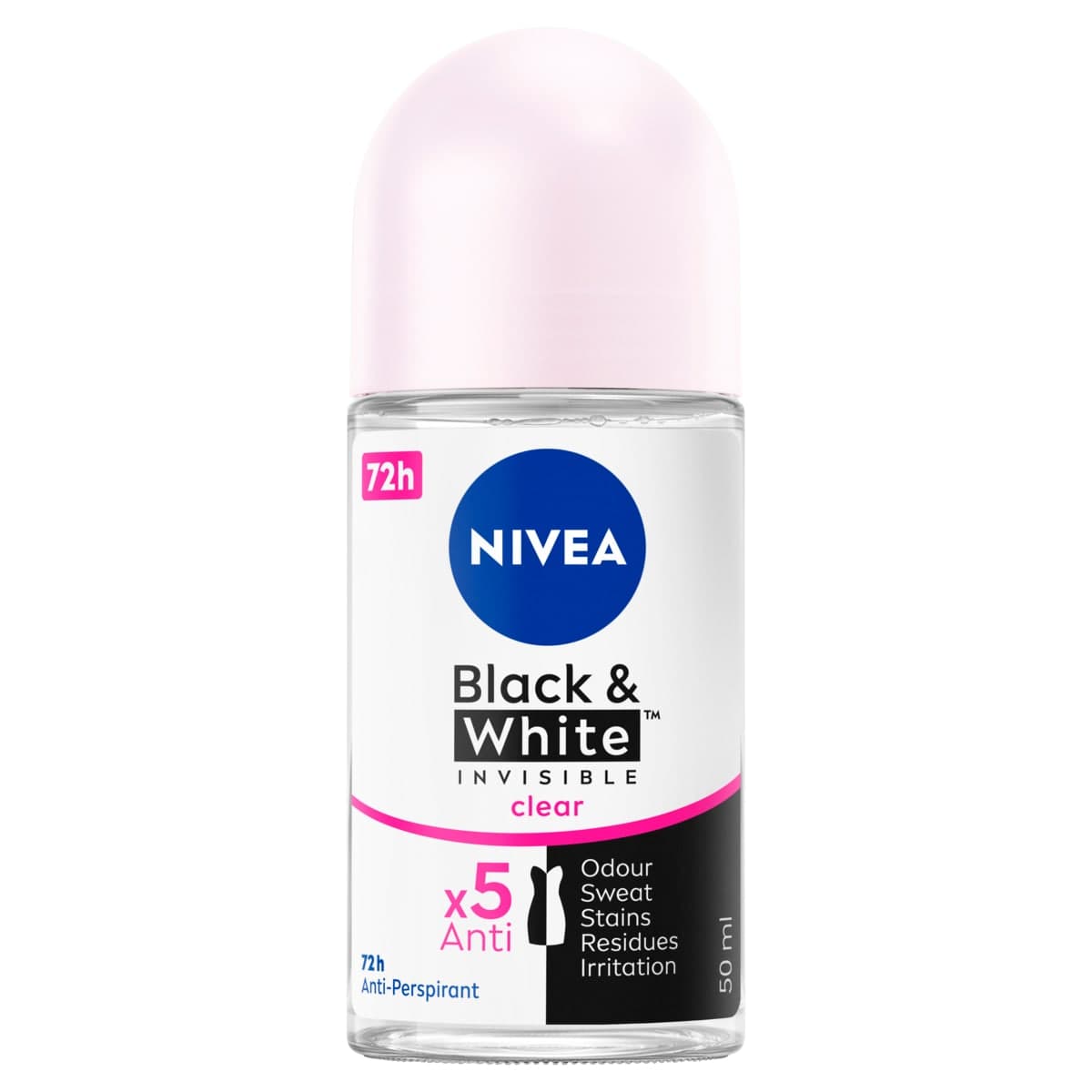 Nivea Invisible Black & White Clear Roll-on Deodorant 50ml