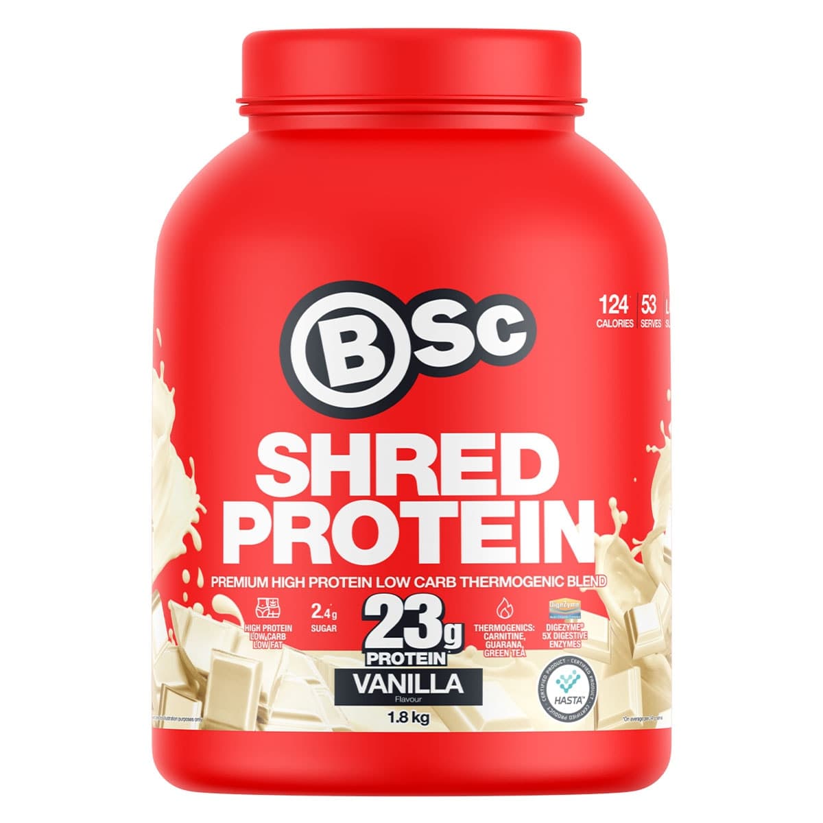 BSc Shred Protein Powder Vanilla 1.8kg