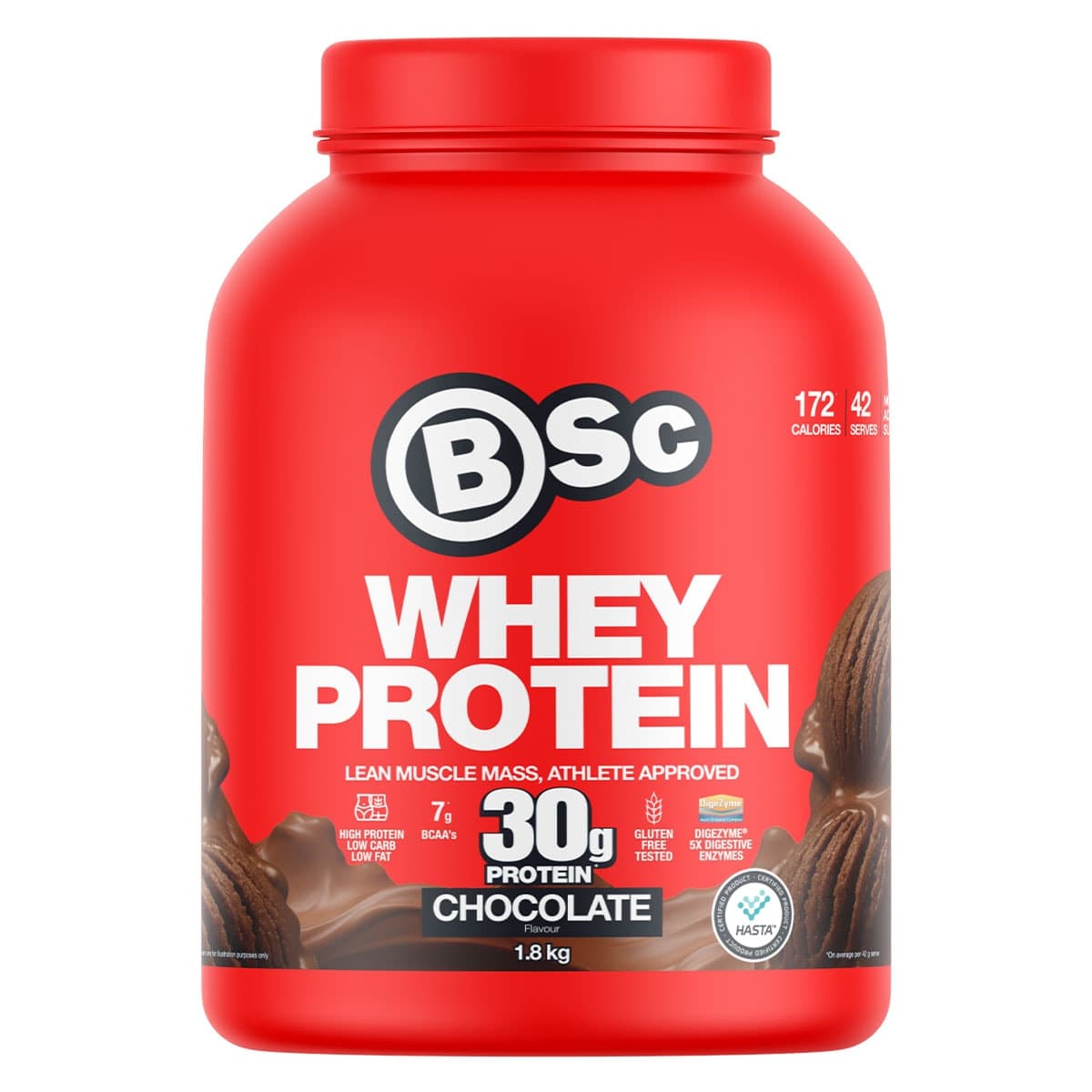 BSc Whey Protein Powder Chocolate - 1.8kg