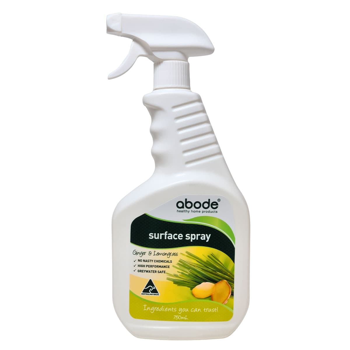 Abode Surface Spray Ginger and Lemongrass 750ml