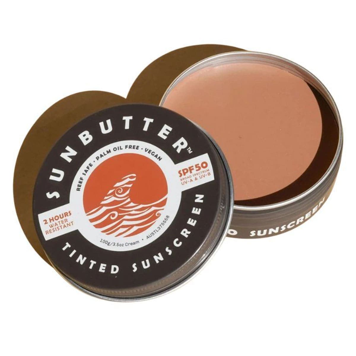 SunButter Tinted Reef Safe Face Sunscreen SPF50 100g