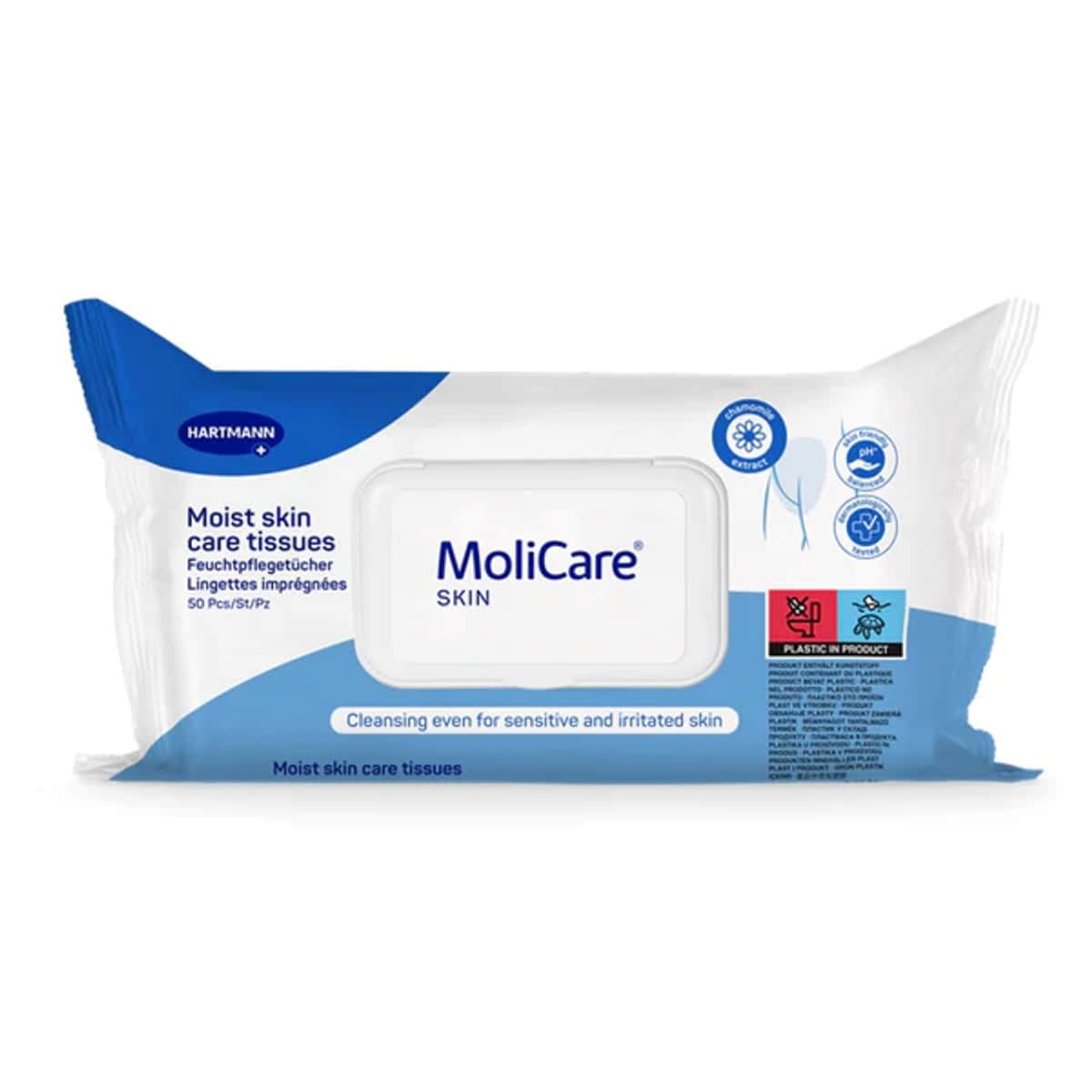 MoliCare Skin Moist Skin Care Tissues 50 Pack