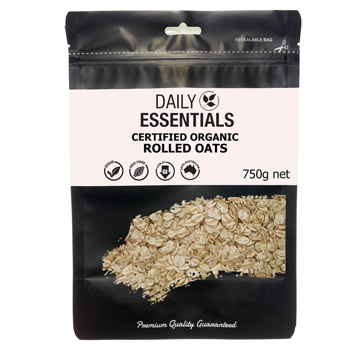 Daily Essentials Organic Rolled Oats 750g