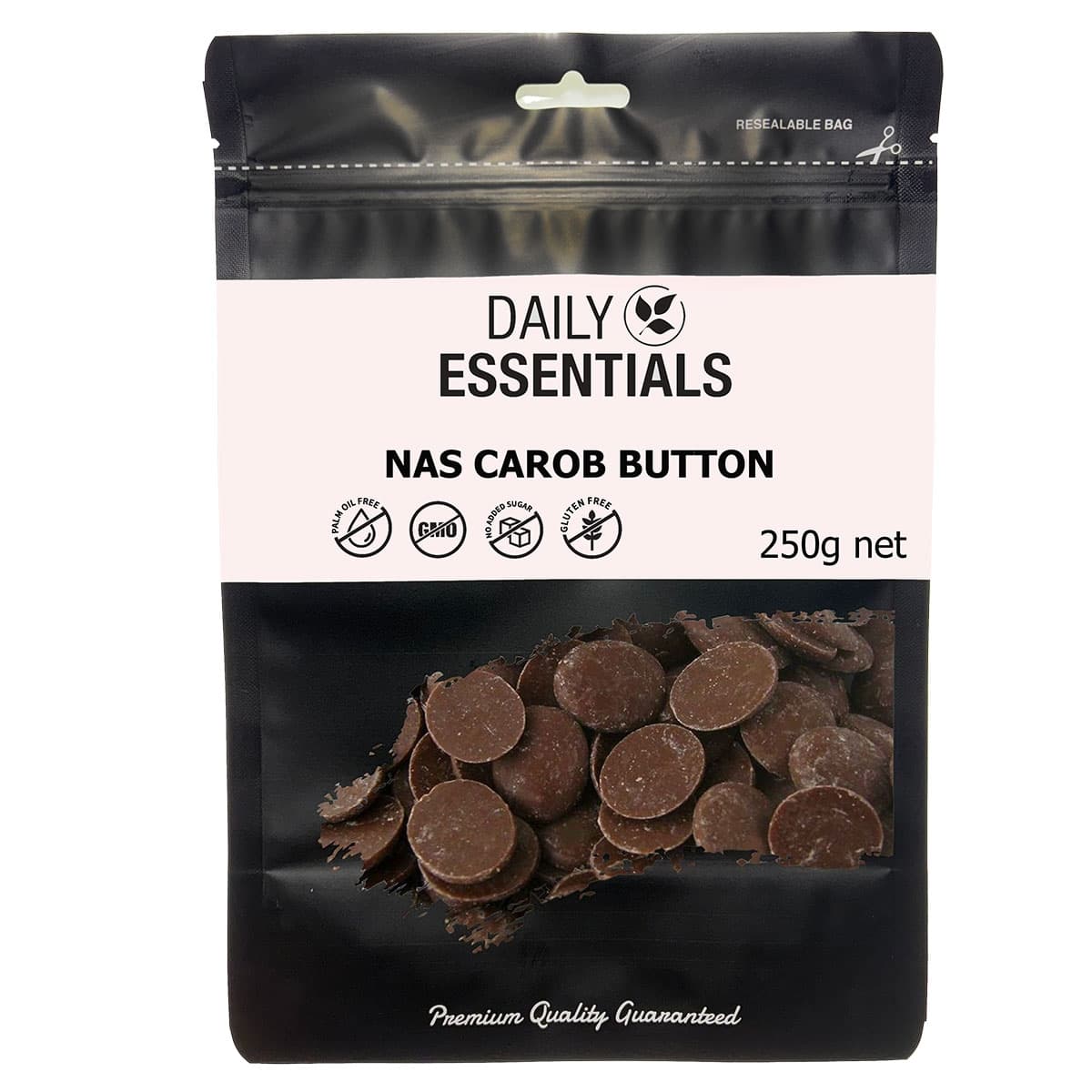 Daily Essentials NAS Carob Buttons 250g