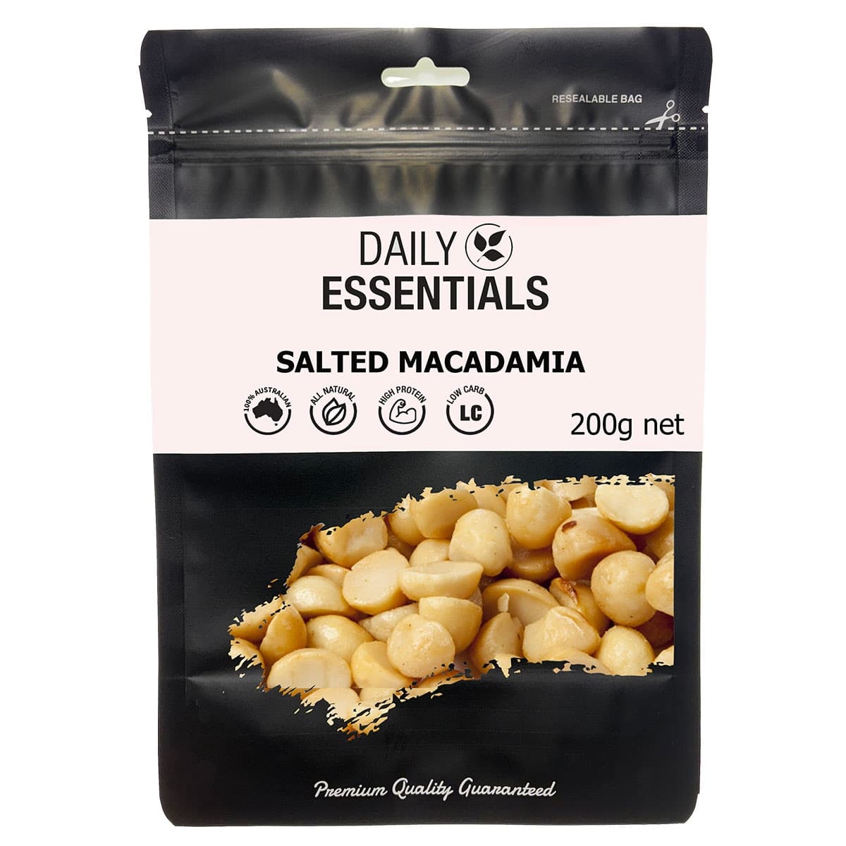 Daily Essentials Salted Macadamias 200g