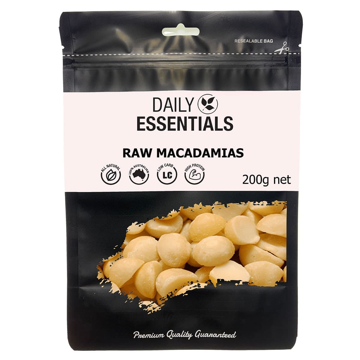 Daily Essentials Raw Macadamias 200g