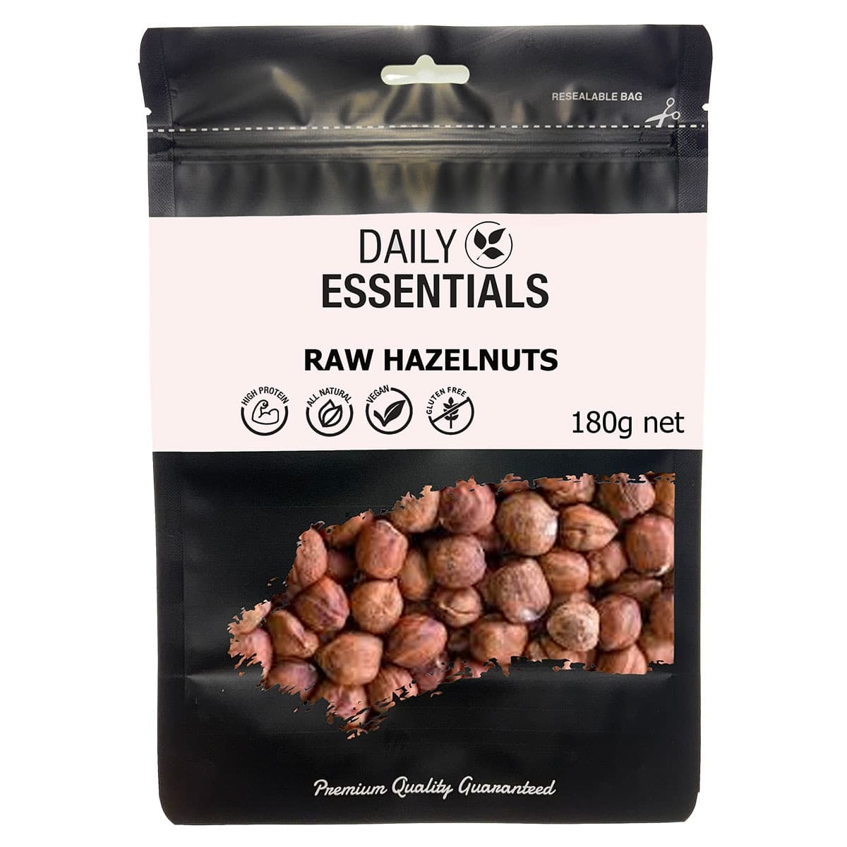 Daily Essentials Raw Hazelnuts 180g