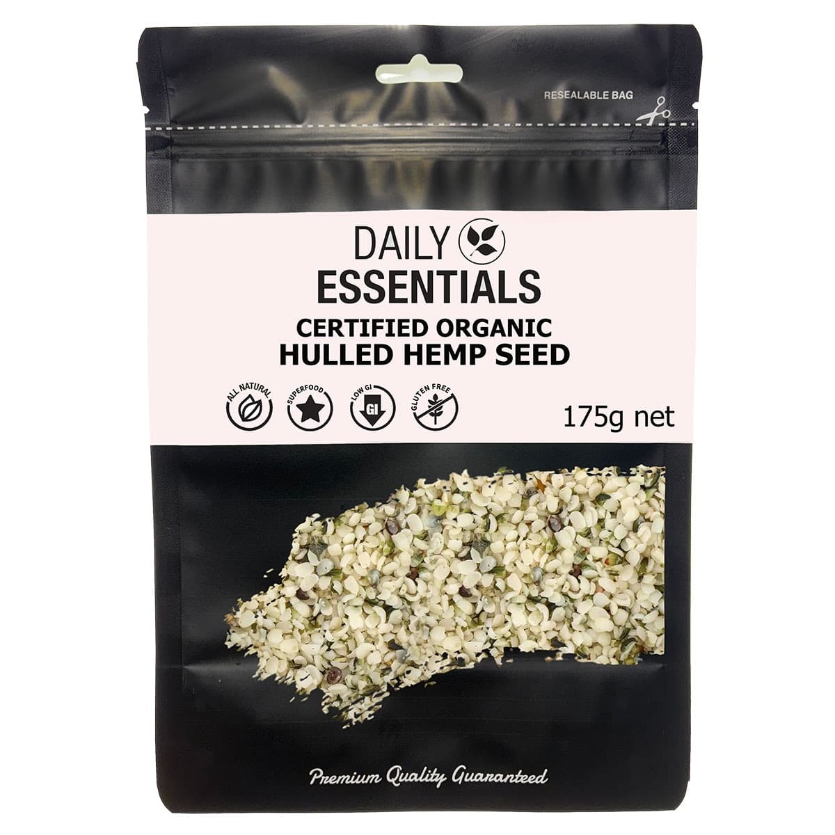Daily Essentials Organic Hemp Seeds Hulled 175g